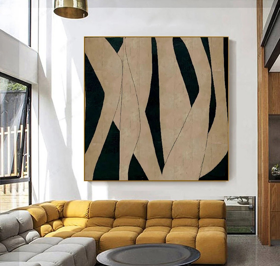 Modern Brown Minimalist Wall Art  #WSA 006 hand-painted oil painting