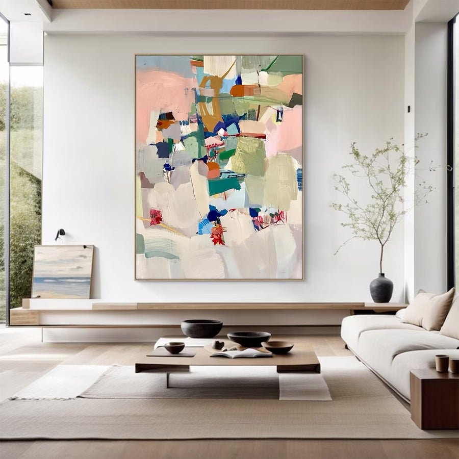 Modern Large Layered Colorful Art | XM Collection #WG 111 hand-painted oil painting