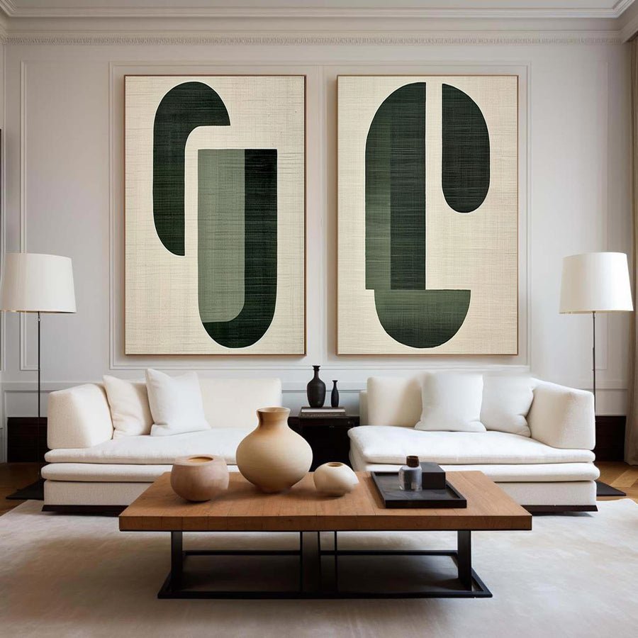 Modern Minimalist Abstract Art Geometric Wall Decor for Sophisticated Interiors #BGS 004 hand-painted oil painting