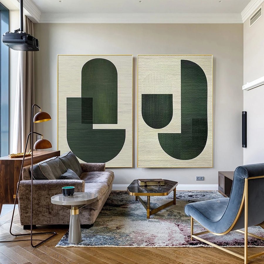 Modern Minimalist Abstract Art Geometric Wall Decor for Sophisticated Interiors #BGS 005 hand-painted oil painting