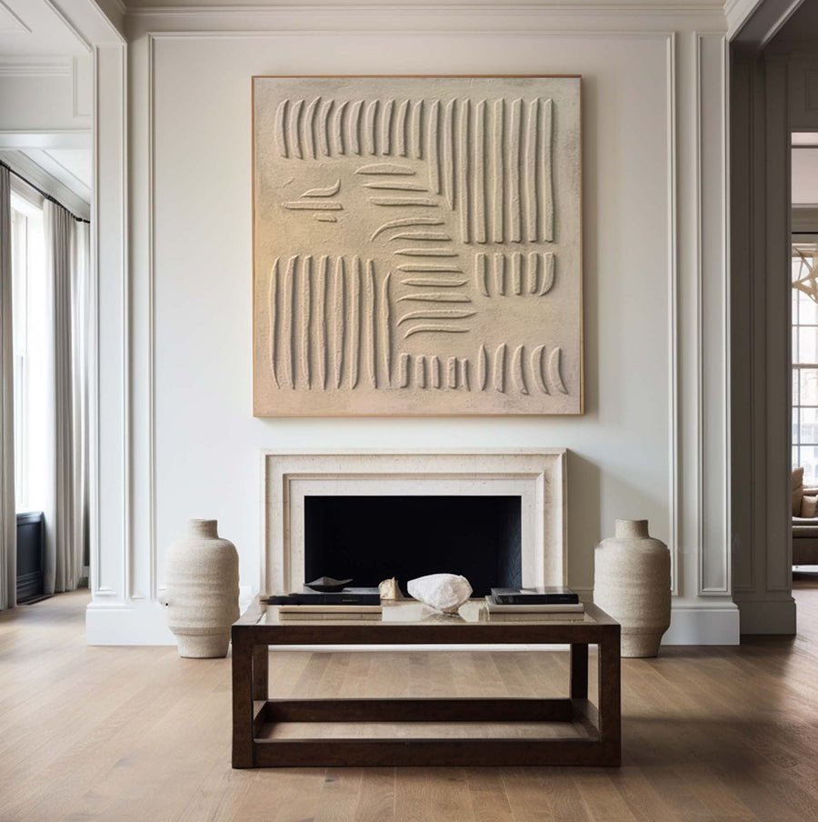 Modern Minimalist Textured Oil Painting Living Room Decor #BBM 009 hand-painted oil painting