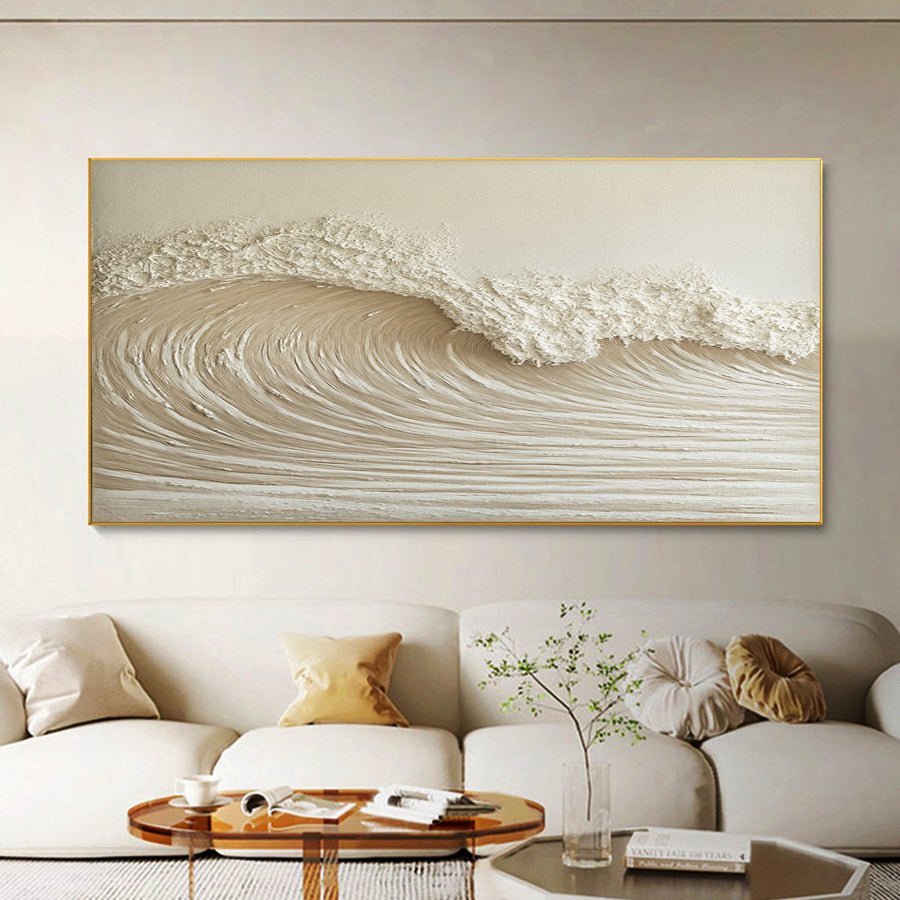 Modern Nature Inspired Wall Art Textured Wave Oil Painting #BBM 030 hand-painted oil painting