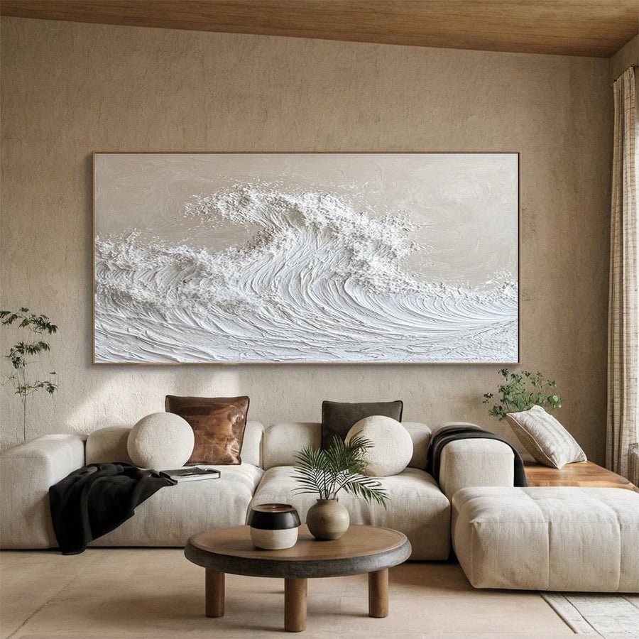 Modern Nature Inspired Wall Art Textured Wave Oil Painting #BBM 031 hand-painted oil painting