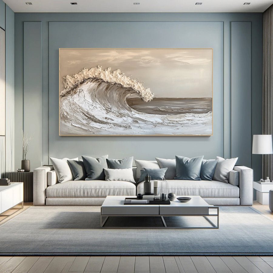 Modern Nature Inspired Wall Art Textured Wave Oil Painting #BBM 033 hand-painted oil painting