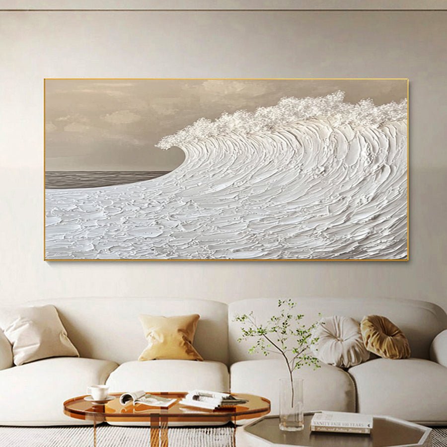 Modern Nature Inspired Wall Art Textured Wave Oil Painting #BBM 034 hand-painted oil painting