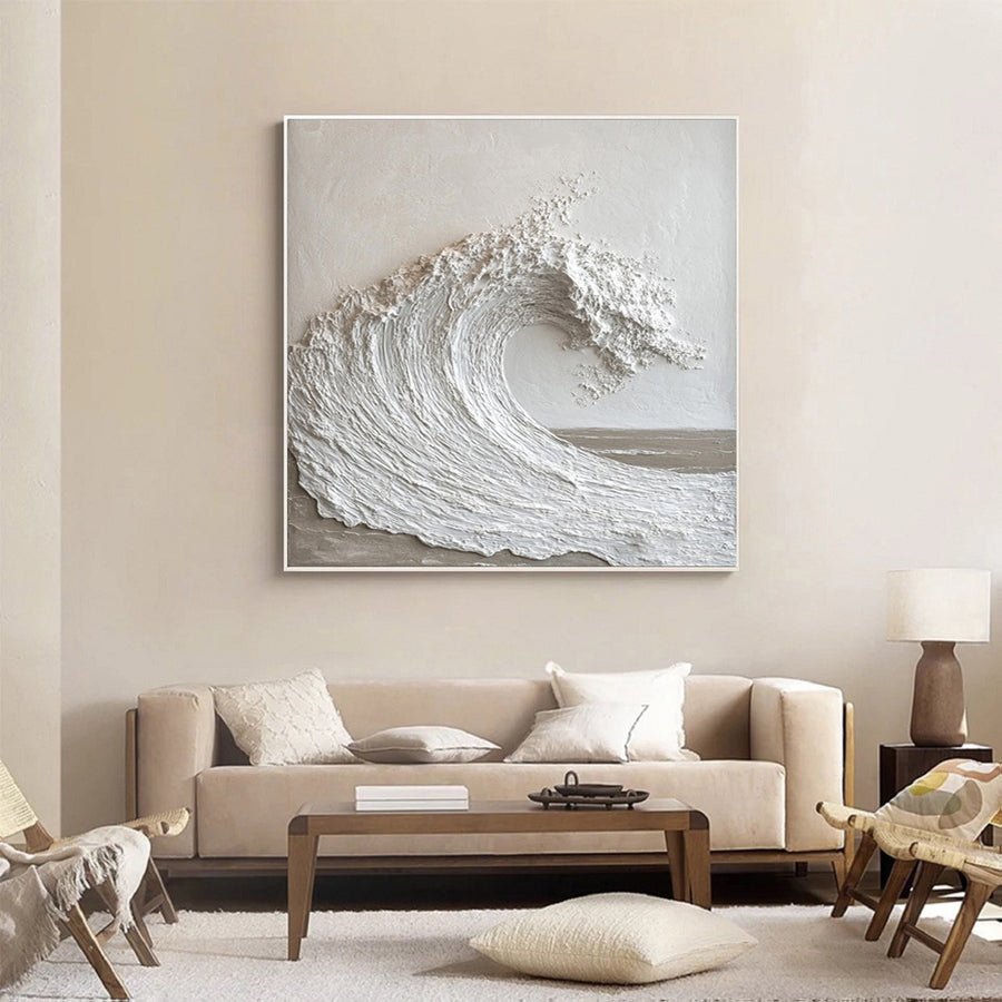 Modern Nature Inspired Wall Art Textured Wave Oil Painting #BBM 035 hand-painted oil painting