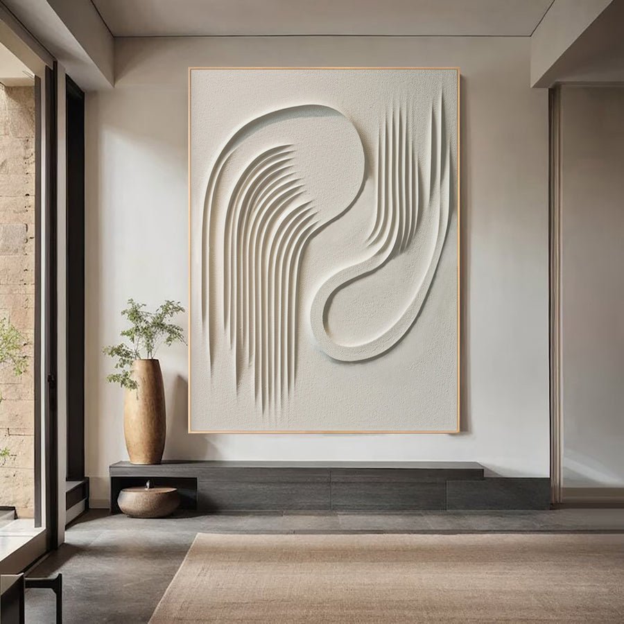 Abstract 3D Wall Art | Modern Plaster Relief Painting #WG 093 hand-painted oil painting