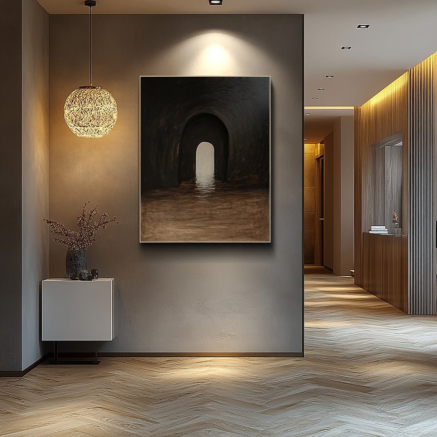 Mystical Tunnel Canvas Art | Deep Tones Wall Decor  #BBA 051 hand-painted oil painting