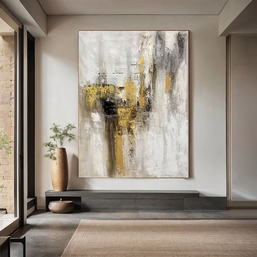 Neutral Abstract Art Oil Painting for Room Decor #BBA 019 hand-painted oil painting