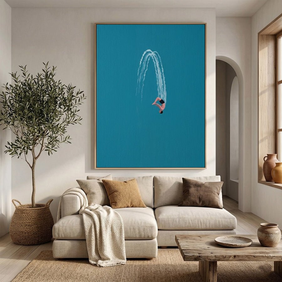Ocean Dive Wall Art #AVG 106 hand-painted oil painting