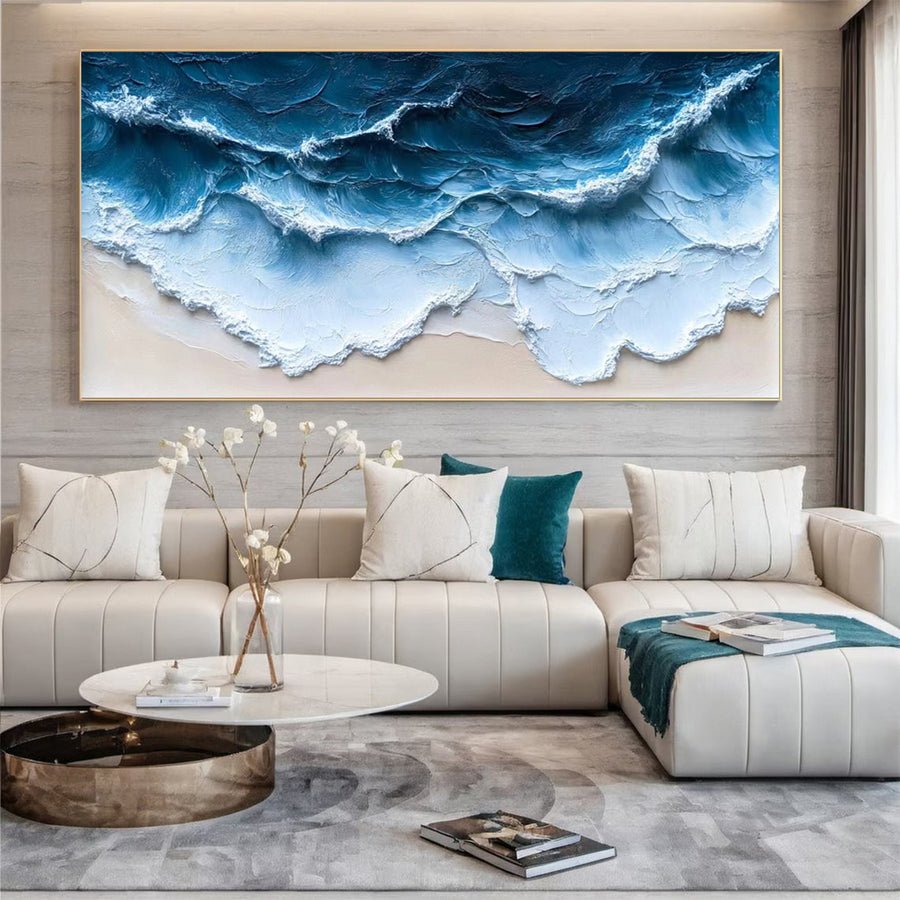 Ocean Majesty Large Textured Wave Wall Art #OS 040 hand-painted oil painting
