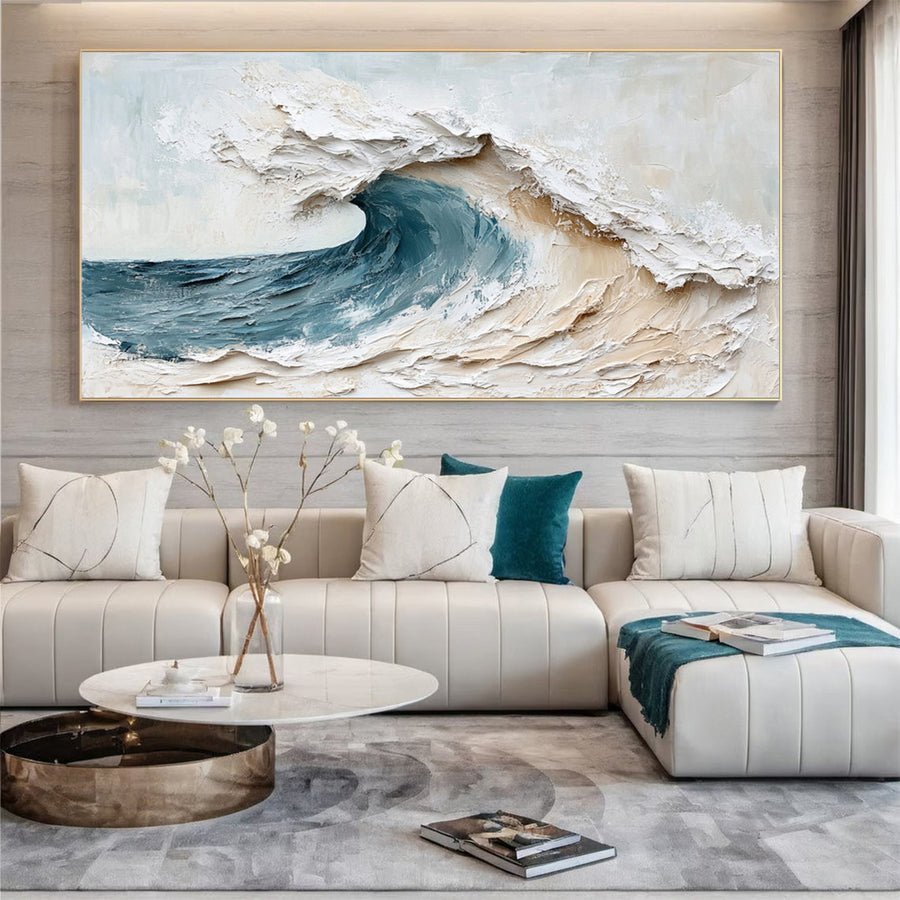 Ocean Majesty Large Textured Wave Wall Art #OS 043 hand-painted oil painting