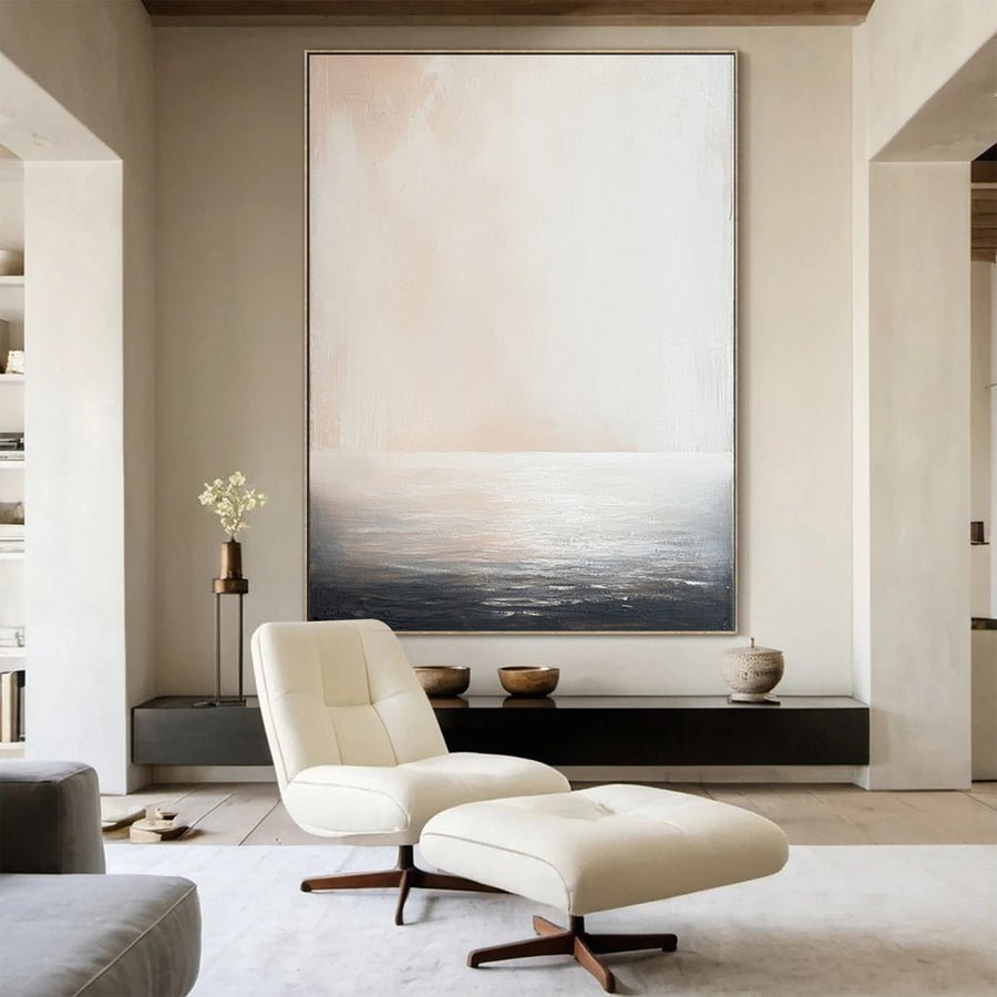 Ocean Whisper Contemporary Seascape Wall Art #BBA 039 hand-painted oil painting