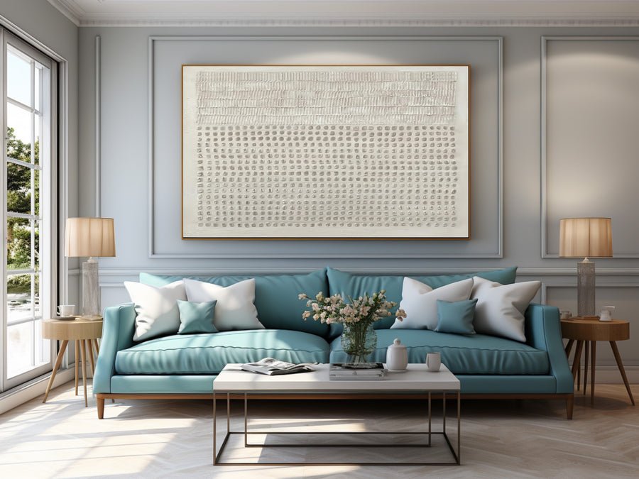 Contemporary Neutral Wall Art Pair Textured Design #WG 029 hand-painted oil painting