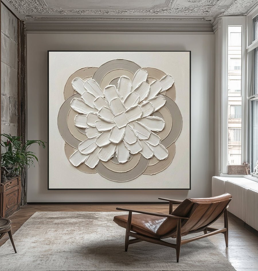 Petal Relief Mandala Wall Art #AVG 095 hand-painted oil painting