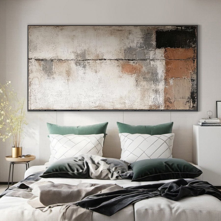 Rustic Harmony Large Abstract Earth Tones Painting #BBA 042 hand-painted oil painting