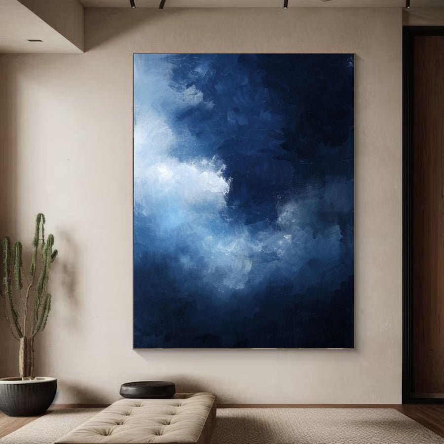 Serene Cloudscape Abstract Art Canvas Modern Sky Painting #OS 016 hand-painted oil painting