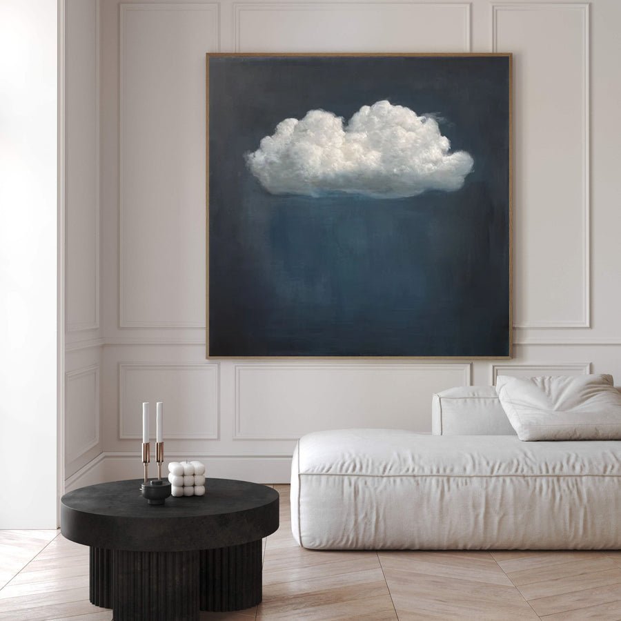 Serene Cloudscape Abstract Art Canvas Modern Sky Painting #OS 017 hand-painted oil painting