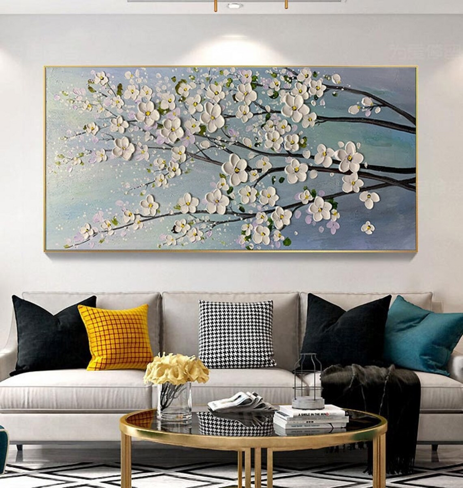 Spring Blossom Textured Wall Art #BGA 027 hand-painted oil painting