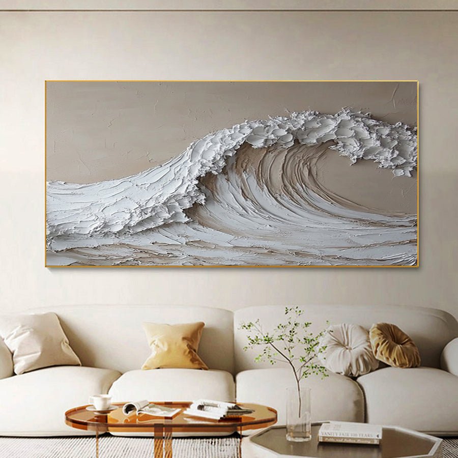 Textured Ocean Wave Art 3D Oil Painting for Modern Living Rooms #BBM 027 hand-painted oil painting