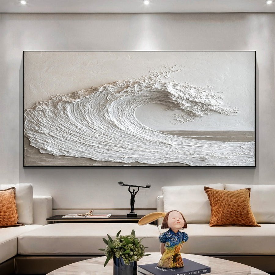 Textured Ocean Wave Art 3D Oil Painting for Modern Living Rooms #BBM 028 hand-painted oil painting