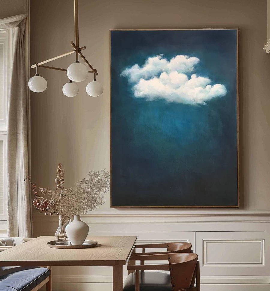 Tranquil Cloud Wall Art Modern Abstract Home Decor #OS 006 hand-painted oil painting