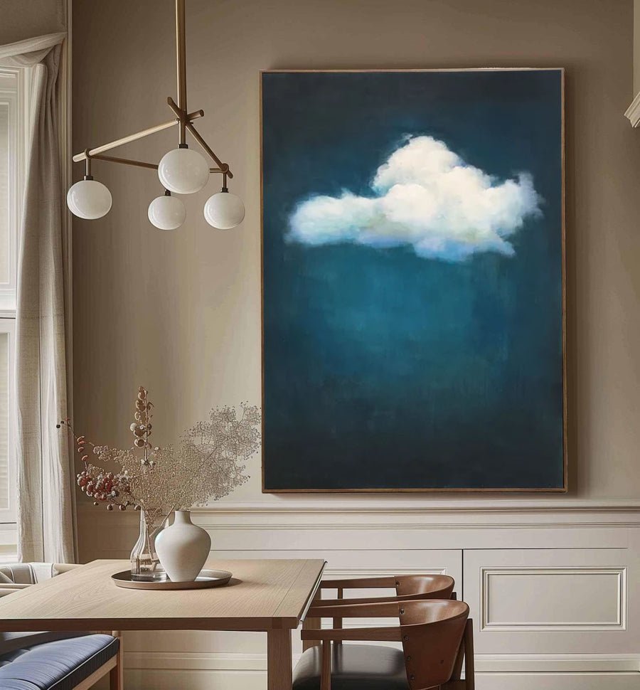 Tranquil Cloud Wall Art Modern Abstract Home Decor #OS 008 hand-painted oil painting
