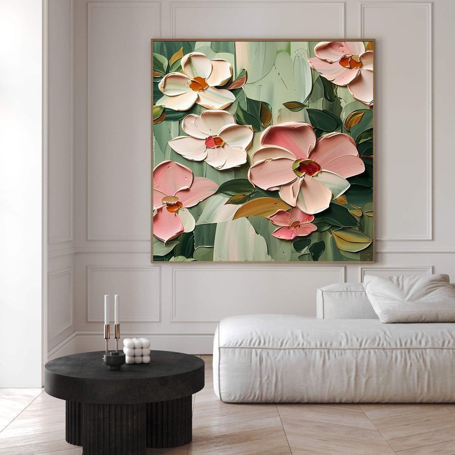 Vibrant Bloom Canvas Art Colorful Flower Wall Decor #FT 033 hand-painted oil painting
