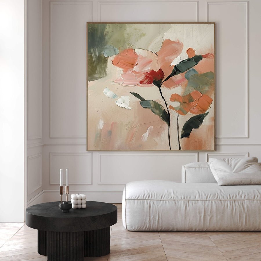 Vibrant Bloom Canvas Art Colorful Flower Wall Decor #FT 039 hand-painted oil painting