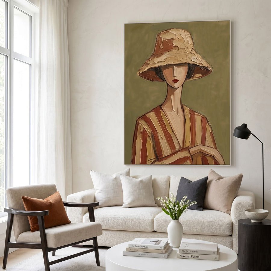 Vintage Ranch Woman Wall Art #AVG 124 hand-painted oil painting