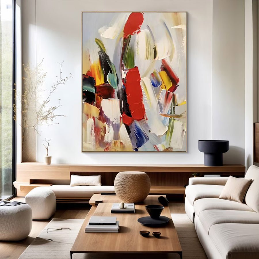 Vivid Abstract Colorful Textured Art | XM Collection #WG 106 hand-painted oil painting