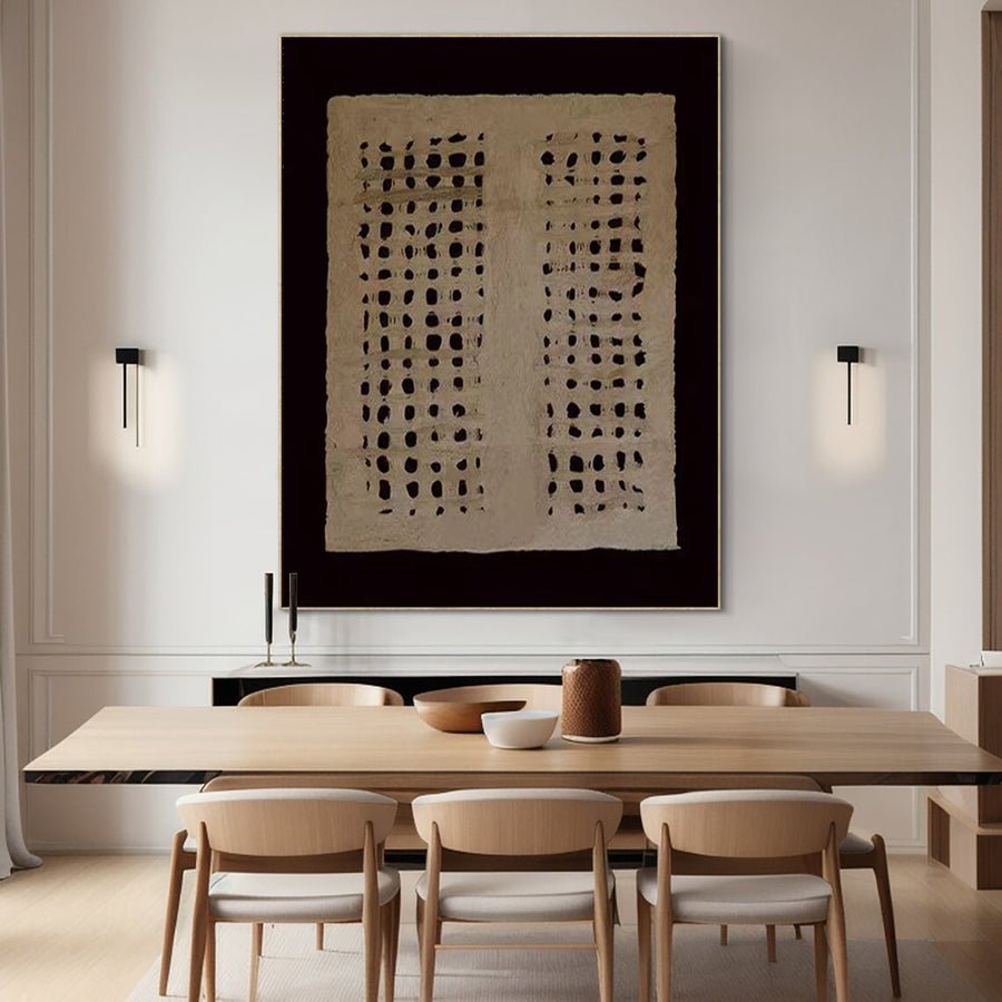 Wabi Sabi Wall Art Organic Abstract Canvas for Tranquil Interiors #BBA 036 hand-painted oil painting