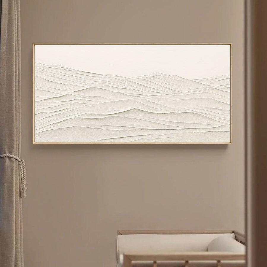 White Abstract Painting #LL 003 hand-painted oil painting