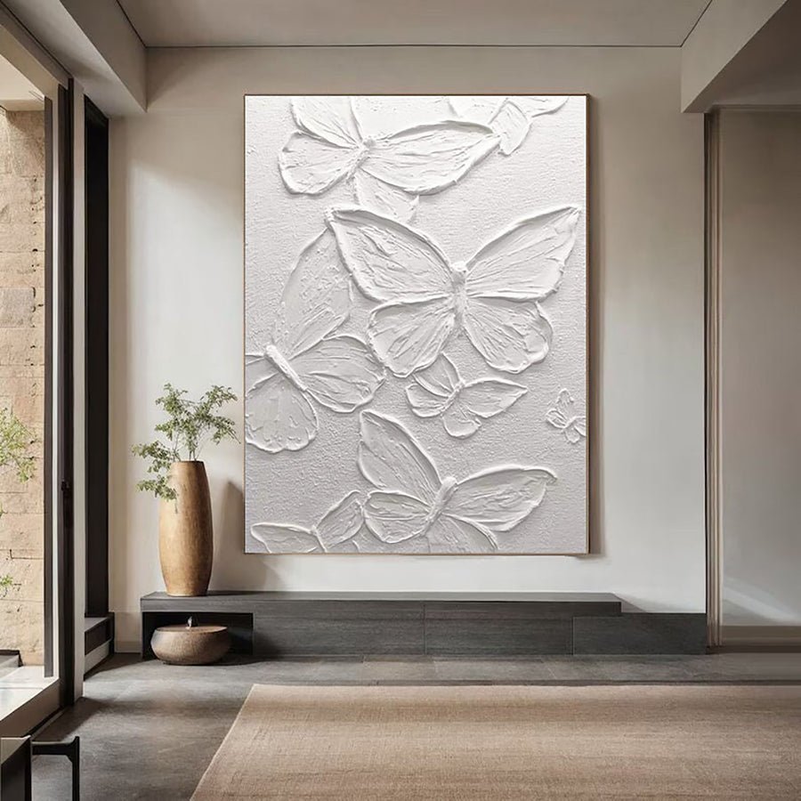 White Minimalist Painting #WM 007 hand-painted oil painting