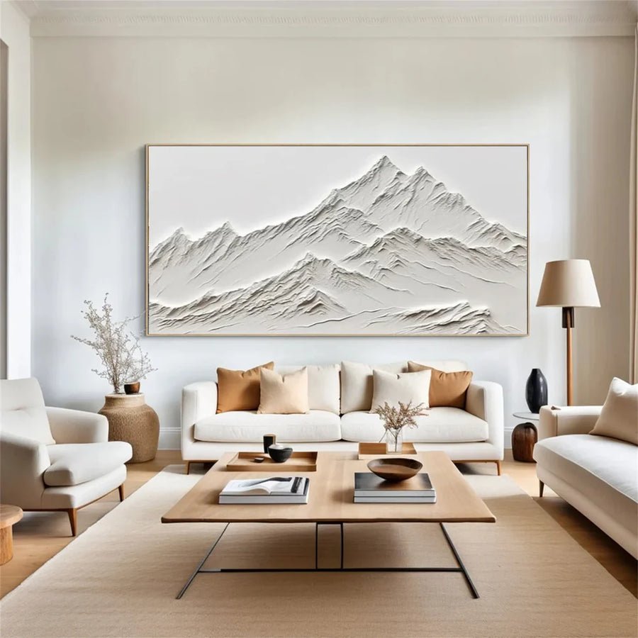 White Minimalist Painting #WM 019 hand-painted oil painting