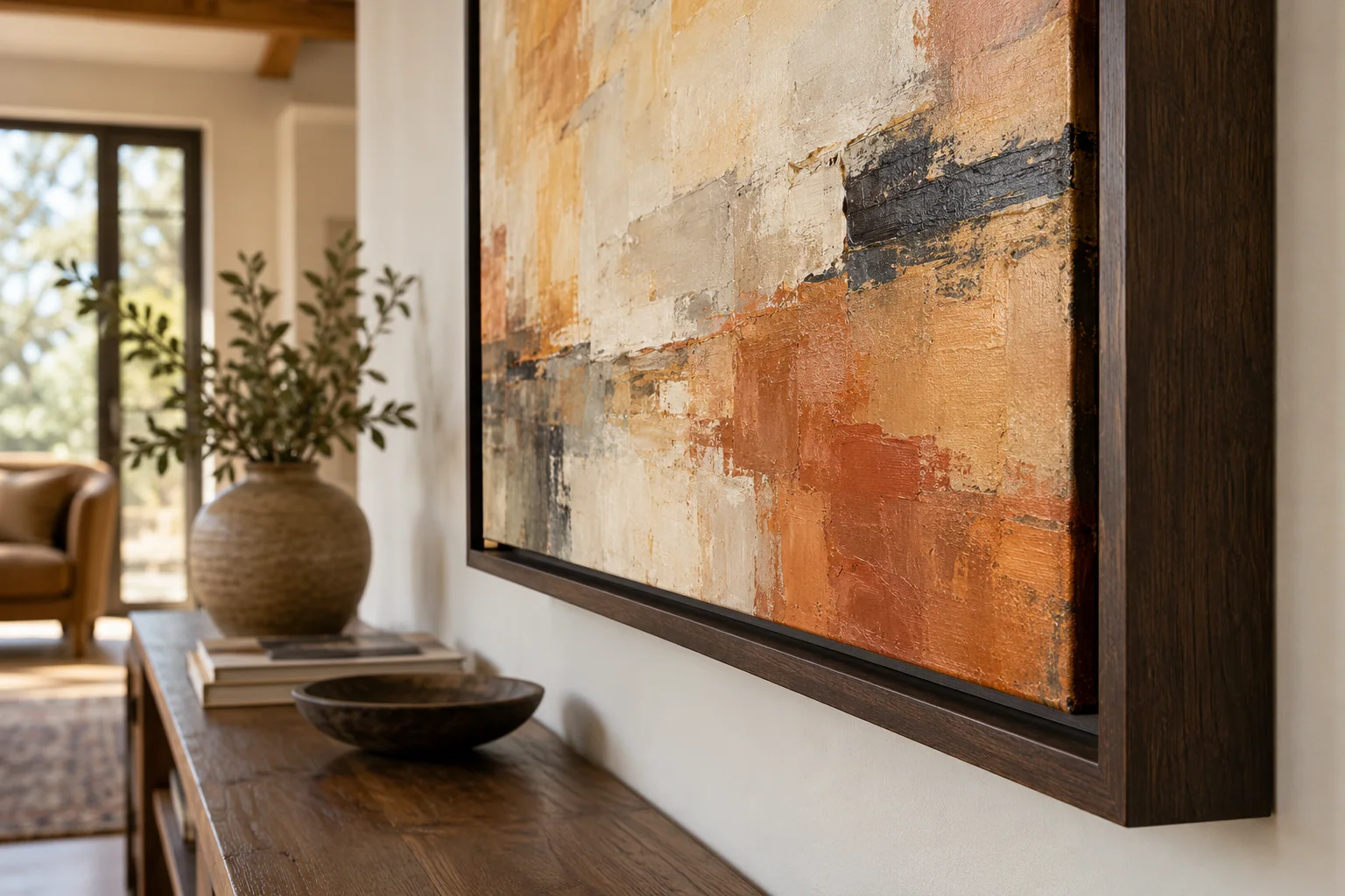 A floating frame's gap and outer profile are visible